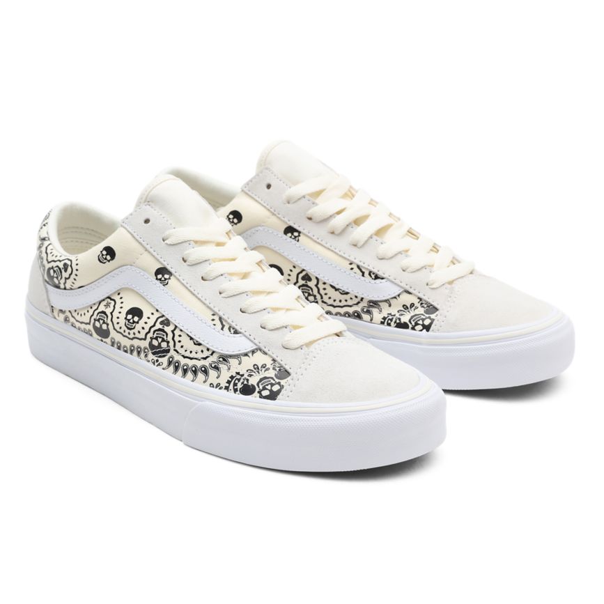 Vans Bandana Style 36 Dam Vita/Svarta - Vans Låga Skor Rea (BUWNJ4697)